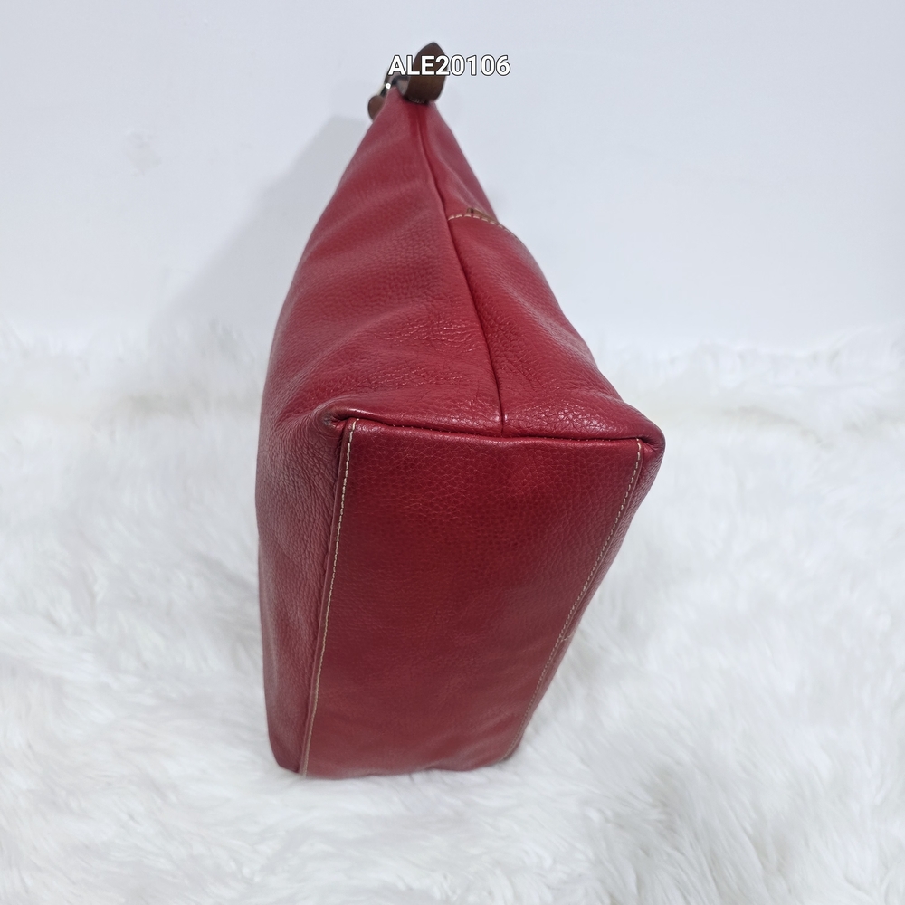Dooney & Bourke Red Leather Tote / Shoulder Bag Zip Pocket - Picture 8 of 16